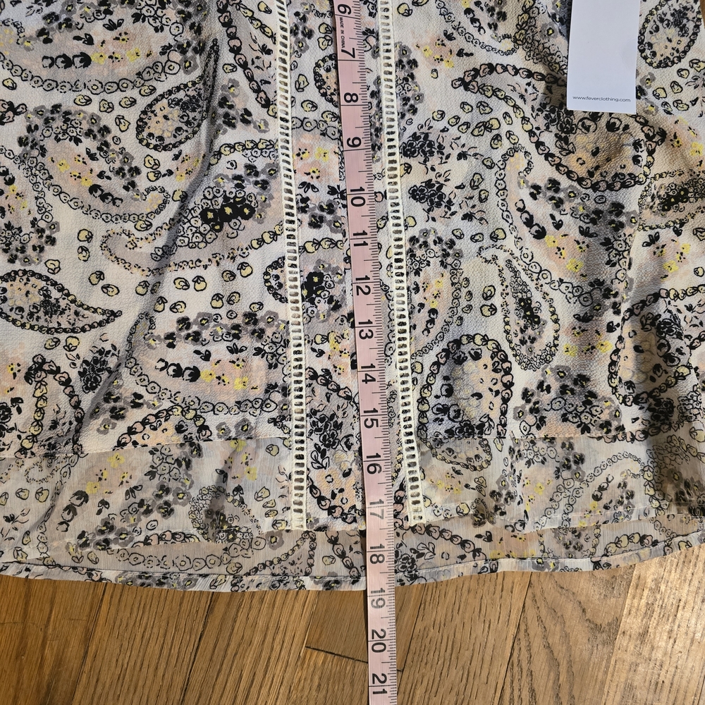 Fever‎ Cream and Black Paisley Blouse - Picture 4 of 9
